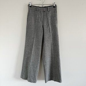 Maje Paname Jacquard High Rise Wide Leg Trouser Pants 34 / XS